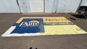 Heavy Duty 14 x 48 Advertising Tarp - Pulte