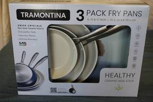 3 Pack Ceramic Non-Stick Fry Pans...