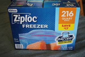 Zip Loc Freezer Bags 216 Quart bags...