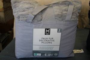 2 Pack Faux Fur Decorative Pillows...