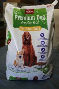 30lb Bag of Premium Dog Food For Ad...