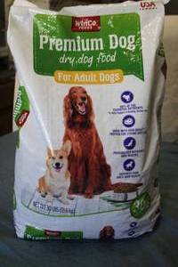 30lb Bag of Premium Dog Food For Ad...