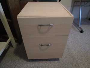 Rolling File Cabinet � Light tan, ...