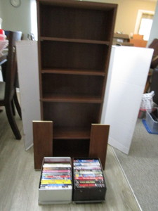 DVD stand with 6 shelves and pegs w...