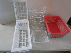 Freezer storage bins, baskets, plat...