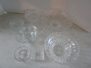 Decorative glass dishes for candy...