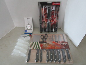 Oven thermometer, 2 (NEW) knife set...