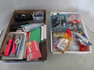 2 flats of office supplies...