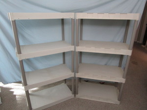 White utility shelves 57� x 31� x...