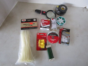 Zip ties, electrical equipment, mag...