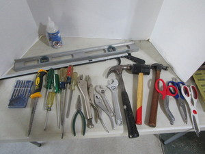 Tools � level, hammer, screwdriver...