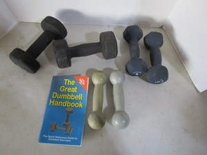Dumbbells � (2) 10# (1 cracked), (...
