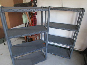 Black utility shelves, two  55 ��...