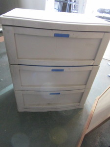 Plastic outdoor storage, 3-drawer 3...