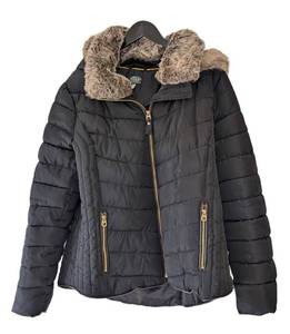 ML - Joules Hooded Puffer Jacket - Faux Fur Trim - US 16 (UK 20)