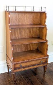 ML - Vintage Waterfall Bookshelf with Metal Top Rail