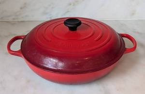 ML - Le Creuset #32 Covered Pan, Red Enamel, Made In France