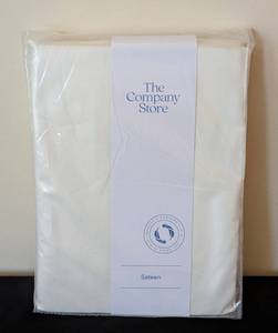 ML - The Company Store Ivory Queen Bamboo Satin Sheet Set - 60x80 (152x203 cm)