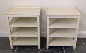 LL - Pair of Painted Wood Side Tables