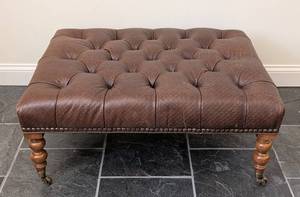 LL - Isenhour Furniture Leather Ottoman