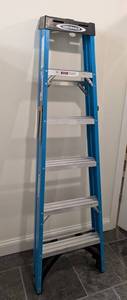 LL - Werner FS106 Mk 9 6 ft Non-Conductive Fiberglass Ladder - 250 lb Load