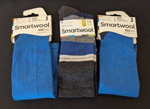 ML - Smartwool PhD Ski Indestructawool Unisex Socks Ultra Light Cushion - Large (Lot of 3)