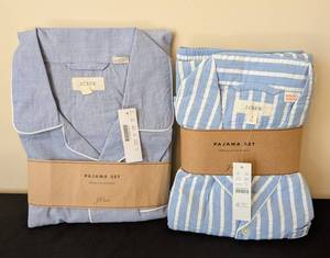ML - J.CREW Pajama Set - 2-Pack (Sizes M & S) - Chambray & Striped Styles