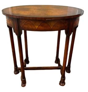 UBR1 - Oval End Table - Vintage with Drawer and Extendable Sides