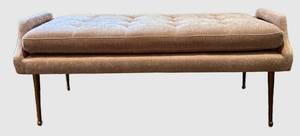 UBR1 - TOV Furniture Eileen Slub Velvet Bench - Pink Velvet with Gold Legs