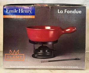 K - Emile Henry La Fondue Pot - Poterie Culinaire France - Fondue Set