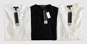 UBR1 - Banana Republic Performance Knit T-Shirts - 3-Pack Size S - White x 2 & Navy