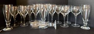 K - Crystal Glassware Set - 4 Pilsner Glasses & 12 Wine Glasses