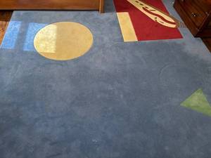 UBR3 - Airplane Circle and Triangle Pattern Rug - 129 in x 104 in