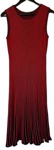 UBR1 - Peruvian Connection Sleeveless Knit Maxi Dress - Red and Black Stripes - XL