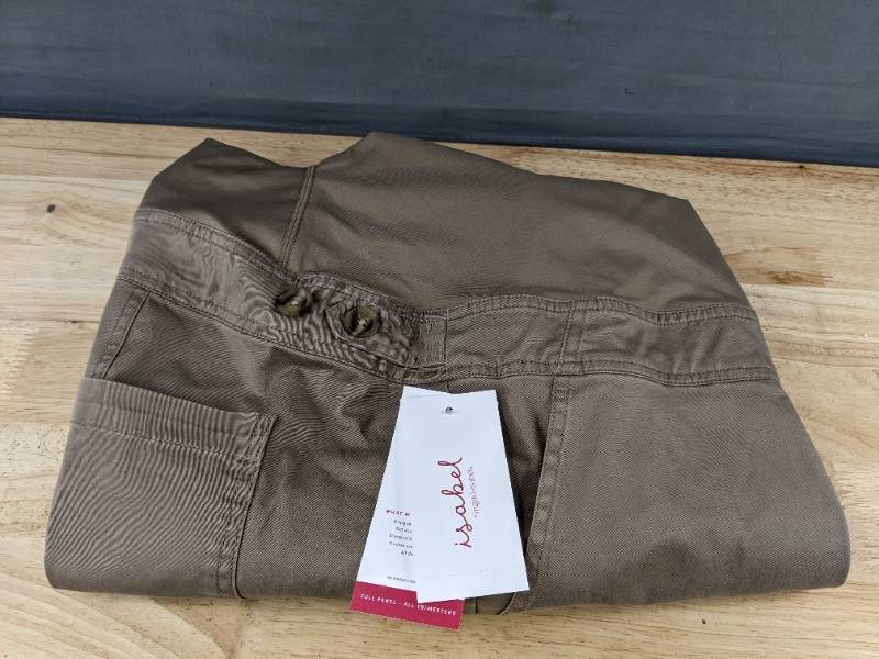 Isabel Maternity Utility Barrel Pant Brown XL - Brand New