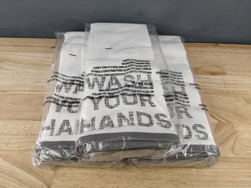 Wash Your Hands White Hand Towels, 6 Total - Brand New