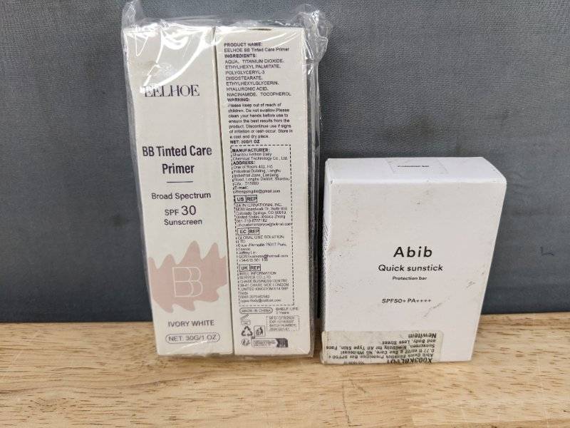 2 EELHOE BB Tinted Care Primer & Abib Quick Sunstick SPF50 - Brand New