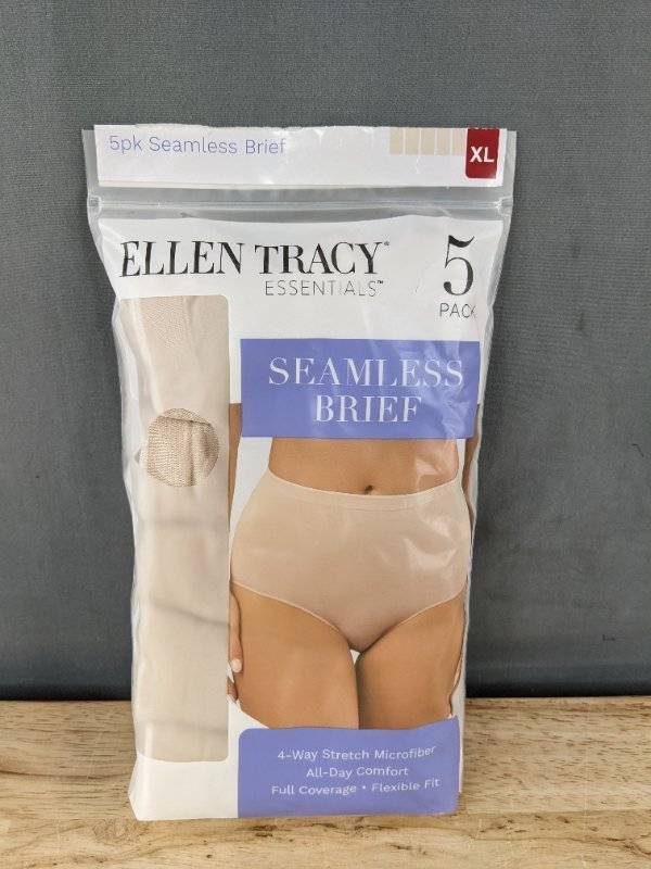 5 Ellen Tracy Essentials Seamless Brief - XL - Brand New