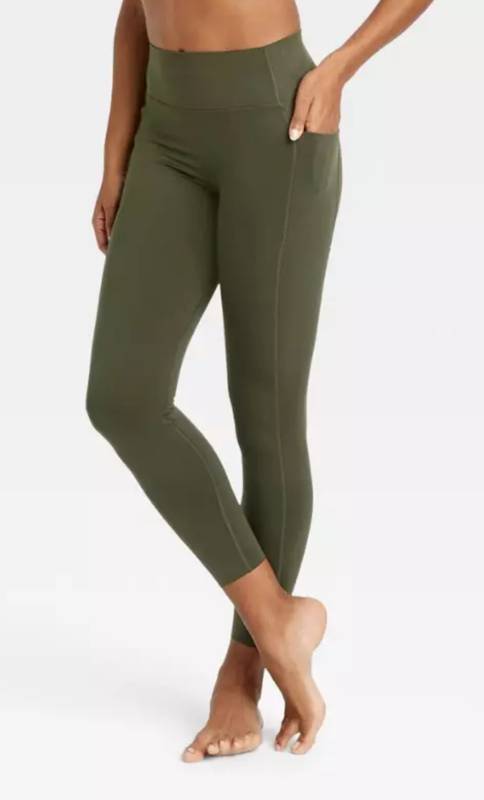 All in Motion Olive Green Leggings, Medium - Brand New