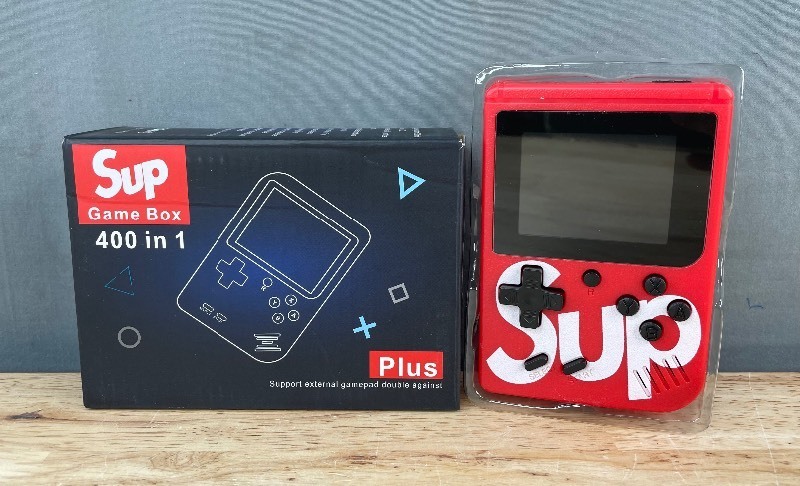 Sup Game Box Handheld Console with 400 Video Games - Games like Mario, TMNT, Contra, Double Dragon, Mortal Kombat, Galaga - Brand New