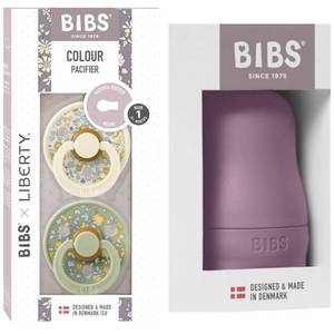 BIBS Colour 2 Pacifier Set Size 1 & Bottle Cap - Brand New