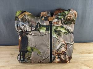 Animal Leaf Print Zip Up Camo Hoodie - Mens Size Large - Brand New