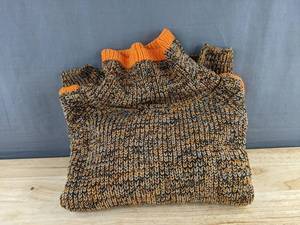 Womens Size Small Knit Sweater - Brown, Grey, Orange - Brand New