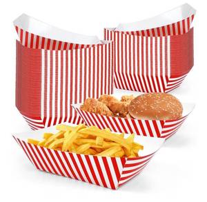 RMERVE Carnival Party 100 Paper Food Trays - Brand New
