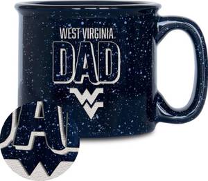 Rico Industries NCAA West Virginia Dad 12oz Laser Engraved Campfire Mug - Brand New