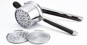 Bellemain 15 Oz Large Potato Ricer & Masher, Heavy-Duty Stainless Steel with 3 Interchangeable Discs - Brand New