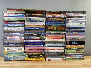 120 DVD Movie Collection - The Hunger Games, Lost, The Office, The Pink Panther, Pirates of the Caribbean, The Twilight Saga Breaking Dawn - Part 2, Aladdin II & III, Scooby-Doo, The Lord of the Rings, Gilmore Girls C