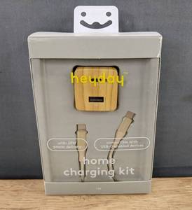 Heyday Home Charging Kit - USB-C to USB-C, USB-C and USB-A Output, 6 ft Cord Length - Brand New