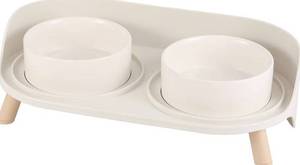 Raised Pet Food & Water Bowl Set - Elevated Dishes, Non-Slip Stand - Brand New