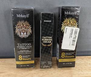 Mrkayll & KAISASA Tattoo Numbing Cream, 3 Total - Brand New